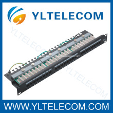 1U 19inch 24port(3*8) Patch Panel Right Angle Cat.5e and Cat.6 type